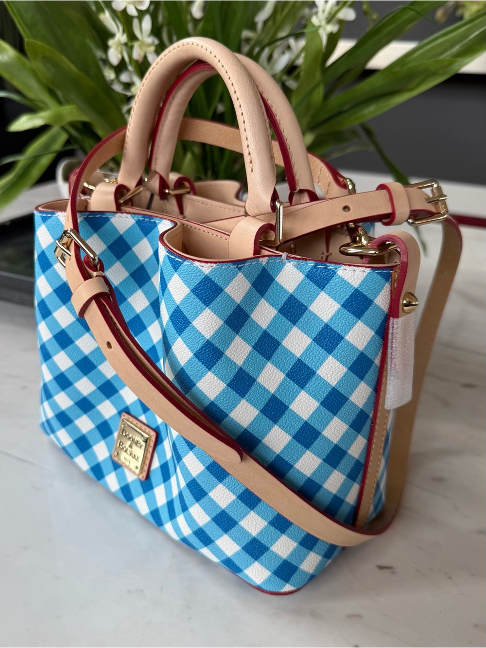 New Dooney & Bourke Mini Barlow Cotton/Leather Bag